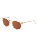 Crossroad Monochromatic Square Sunglasses, Vintage Crystal