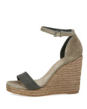 Monili Espadrille Wedge Sandal, Gray
