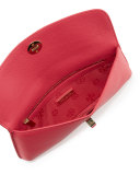 Diana Leather Clutch Bag, Dark Peony
