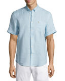 Short-Sleeve Linen Sport Shirt
