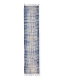 Airy Linear Shibori Scarf, Midnight