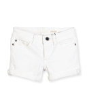 Piper Cuffed Denim Shorts, Griffon, Size 7-16