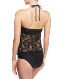 State of Lace High-Neck Tankini & Bandeau Swim Top