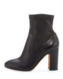 Calista Leather Ankle Boot, Black