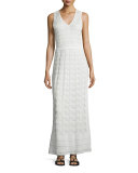 Sleeveless T-Strap Back Maxi Dress