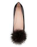 melinda patent feather pump, black