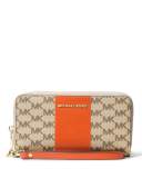 Jet Set Travel Large Logo-Print Multifunction Phone Case, Orange