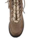 Forest Shearling Hiker Boot, Praline
