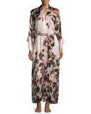 Long Silk Robe, Botanica Print