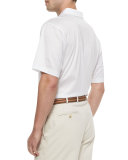 Cotton Short-Sleeve Polo, White