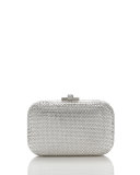 Crystal Slide-Lock Clutch Bag, Rhine