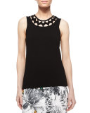 Sleeveless Neck-Cutout Tank 