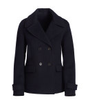 Wool-Blend Pea Coat, Coastal Blue