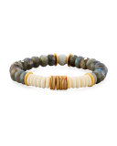Labradorite and Bone Bracelet