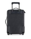 Monster Eyes Canvas & Leather Trolley Suitcase, Black
