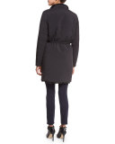 Berit Reversible Faux-Fur Trimmed Coat