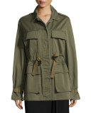 Thornwood Washed Chino Coat, Green