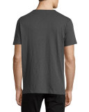Slub Jersey V-Neck T-Shirt, Gray
