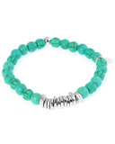 Men's Round Turquoise Beaded Bracelet