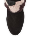Gofurit Mink-Trim Ankle Boot, Fiesta