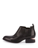 Kori Leather Lift-Heel Ankle Boot, Black