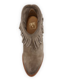 Ilana Fringe Suede Bootie, Dark Gray