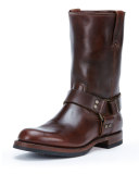 John Addison Leather Harness Boot, Dark Brown