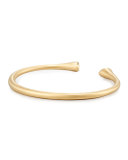 18K Yellow Gold Cuff Bracelet with Pavé Diamonds
