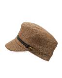 Elyse Metallic Newsboy Cap, Gold