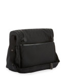 GG Canvas Leather-Trim Diaper Bag