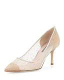 Glass 70mm Mesh Pump, Silver