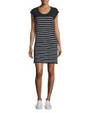 Kaelem Mariner-Stripe Slub T-Shirt Dress