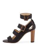 Maya Leather 85mm Sandal, Black