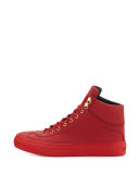 Argyle Men's Textured Leather High-Top Sneaker