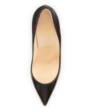 Pigalle Follies Point-Toe Red Sole Pump, Black