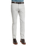 Five-Pocket Stretch-Cotton Pants, Putty