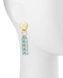 Cleo Beaded Turquoise Drop Earrings
