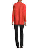 Stretch Crepe Boot-Cut Pants