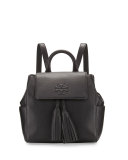 Thea Mini Leather Backpack, Black