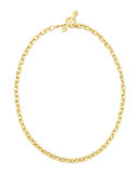 Orvieto 19k Gold Link Necklace, 17"L