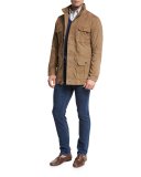Suede Safari Jacket, Beige