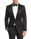 O'Connor Shawl Collar Dinner Jacket, Brown/Black
