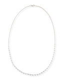 Spaced Diamond Line Necklace in 18K White Gold, 2.0 tdcw