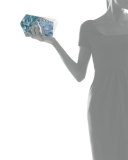 Azura Asymmetric Minaudiere, Blue/Silver