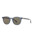 Delray 48 Sun Round Sunglasses, Blue