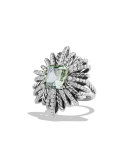 30mm Diamond & Prasiolite Starburst Ring