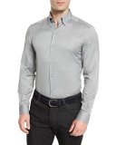 Baby Flannel Long-Sleeve Sport Shirt, Gray