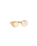 Pearly Bud Ring, Ivory/Gold