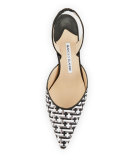 Carolyne Raffia Low-Heel Halter Pump