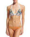 Persian Dance Printed Halter Swim Top, Available in D Cup